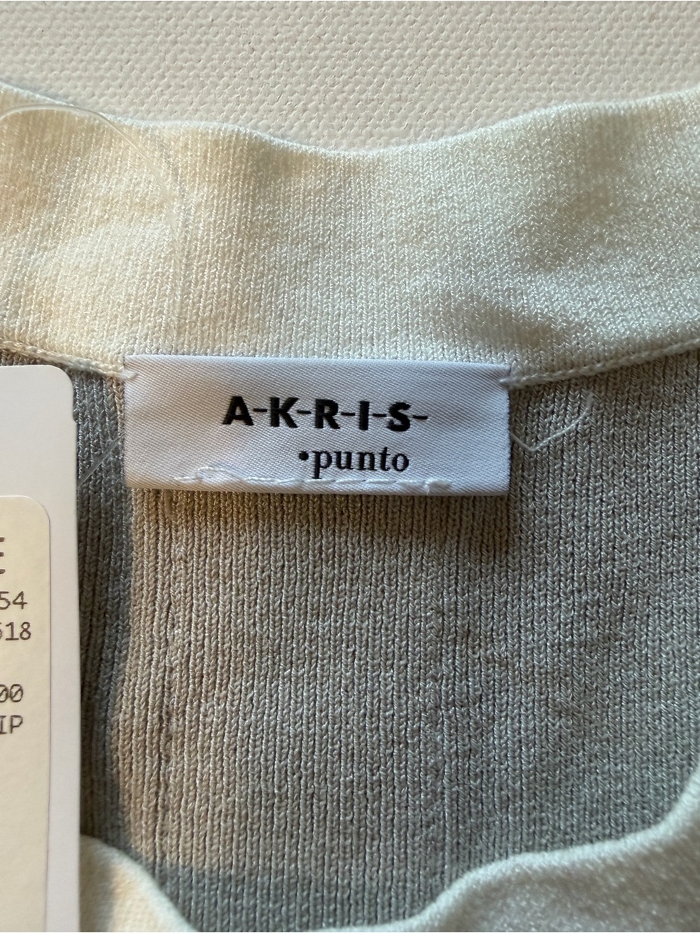 NWT Women's Akris Punto Cream-Trimmed Gray Viscose Shell Size 8 MSRP $375 (KB10) - Picture 5 of 9
